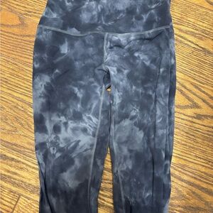 Lululemon Athletica Black Tie-Dye Leggings